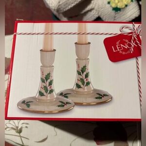 NWT-Lenox 2 candlestick pair,🌲🌲🌲SALE